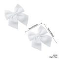 Set of two white velvet 15cm Christmas bows for tree decorations and holiday gift wrapping - 15cm (EJ00214) / White