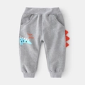 Pantalon de jogging gris pour enfants avec nageoires 3D et imprimé dinosaure - 90cm / Gris