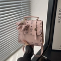 Sac à dos en cuir PU rose avec motifs d'ours et pendentif ours assorti inclus - Avec Pendentif / Rose