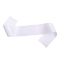 Banda ceremonial de satén blanco para personalización DIY con textura de seda suave - Blanco