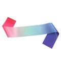 Close-up of vibrant gradient colorful satin birthday sash with smooth silk texture - Blank Gradient Sash