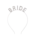 Silver alloy headband with BRIDE lettering and sparkling rhinestones for bridal parties - Bride (Silver White Rhinestone)