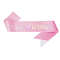 Écharpe rose pailletée avec texte holographique It's my 10th Birthday pour filles - Taille unique / 10ème anniversaire