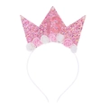 Cerchietto a corona rosa glitterato per compleanno numero 13 con rose decorative - Fascia 13° Compleanno