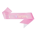 Écharpe rose scintillante avec texte holographique It's my 11th Birthday et ballons - Taille unique / 11 ans