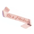 Fascia glitter oro rosa 30 & Fabulous con corona per decorazioni del 30esimo compleanno - 30 & Fabulous (Oro Rosa)