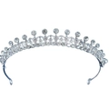 Silver bridal tiara with sparkling crystal rhinestones for luxury princess wedding look - 2# Silver
