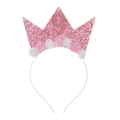 Serre-tête couronne pailletée rose avec roses et chiffre 9 pour fête de 9ème anniversaire - Couronne 9ème Anniversaire