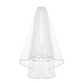 Elegante velo da sposa bianco a due strati con pettine per addio al nubilato - Taglia unica / Velo Bianco
