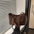 Große Shopper-Tasche mit Leopardenmuster und verstellbarem Riemen für Herbst Winter - Braun
