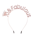 Rose gold 70 & Fabulous rhinestone headband crown for women's 70th birthday party - One Size / 70 Rose Gold