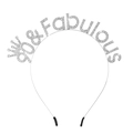 Silver 90 & Fabulous crystal tiara headband for women's 90th birthday celebration - One Size / 90 Silver