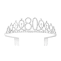 Sparkling silver crystal tiara with number 80 and hair combs for 80th birthday party - 80 Years Old Silver