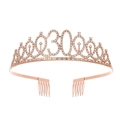 Sparkling rose gold 30th birthday tiara headband with crystals for girls and women - 30 Years Old Rose Gold