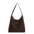 Grand sac hobo vintage en cuir mat marron pour femme avec un design spacieux pour le quotidien - Ensemble de sacs à bandoulière / Marron