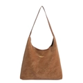Sac cabas hobo vintage en similicuir marron mat avec un design intérieur spacieux - Ensemble de sacs à bandoulière / Marron