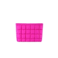 Große gepolsterte Kosmetiktasche in Pink mit Wolken-Steppmuster und vielseitigem Stauraum - Fuchsia