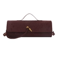 Borsa a tracolla alla moda bordeaux con stampa serpente e fibbia a nodo dorato - Borgogna