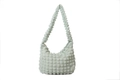 Chic light green popcorn textured cloud underarm bag with thick shoulder strap - Light Green