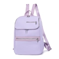Zaino in tessuto Oxford viola chiaro con grande capacità e tasche multiple - 14" / Viola