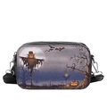 Halloween crossbody camera bag with scarecrow and pumpkin lantern digital print design - Moonlight Scarecrow Pumpkin (Style 4)