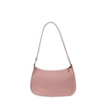 Bolso baguette rosa brillante de charol con detalles metálicos dorados - Rosa