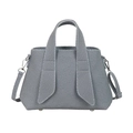 Graublaue Tasche mit großer Kapazität, Streifentextur und verstellbarem Schultergurt - Blau