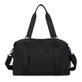 Waterproof travel fitness bag in matte black finish with adjustable shoulder strap - One Size / Black