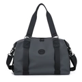 Dark gray waterproof fitness travel bag with adjustable shoulder strap and matte finish - One Size / Gray