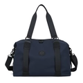 Waterproof navy blue travel gym bag with black straps and detachable shoulder strap - One Size / Blue