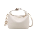 Bolso retro blanco crema para mujer con diseño de serpiente y herrajes dorados - Blanco