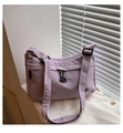 Borsa a tracolla versatile in nylon viola chiaro con tracolla regolabile e impermeabile - Viola