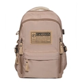 Mochila grande de nailon caqui con múltiples bolsillos, hebillas y asa superior cómoda - Bolso Individual / Caqui