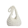 Borsa a nuvola bianca imbottita con morbida trama trapuntata e design leggero - Bianco
