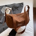 Sac hobo imprimé léopard marron avec bandoulière réglable et détails dorés chics - Léopard Marron