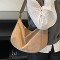 Sac bandoulière rétro kaki grande capacité avec large bandoulière réglable en cuir - Kaki (Sans Pendentif)