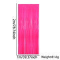 Hot pink foil fringe curtain 1m x 2m decorative backdrop dimensions and weight details - Fluorescent Rose Red Tinsel Curtain