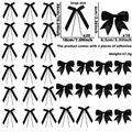 30-piece black satin bow decoration set with large and small sizes for party DIY decor - Black Satin Bow Set