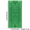 Tenda a frange metalliche verdi 1x2m per sfondi festa con specifiche dimensioni - 2.3 Seta Verde / 1*2m Tenda Frange Laser