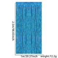 Tenda a frange blu laser per fondale festa, misura 1x2,5m per decoro compleanno - 2.3 Seta Blu Lago / 1*2m Tenda Frange Laser