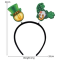 St. Patrick's Day Haarreif mit grünem Hut, Goldmünze und Zwergen-Verzierungen - Gnom mit Goldmünze Modell