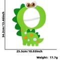 Grüner Filz-Dinosaurier-Kopfschmuck für Kinderparty mit Größe 34,2cm x 25,5cm - Dinosaurier