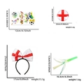 Kit foot Angleterre incluant serre-tête drapeau, badge, autocollants et sifflet de fête - Accessoire Supporter Angleterre (Style Broche)