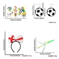 Set de foot avec serre-tête nœud drapeau anglais, stickers et boucles d'oreilles - Accessoire Supporter Angleterre (Style Boucle d'Oreille)