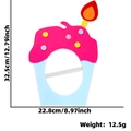 Felt cupcake party mask with pink frosting and blue base for kids birthday events - Cupcake Style