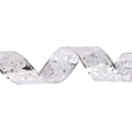 Ruban de Noël argenté en organza avec flocons et étoiles pour emballage de cadeaux - Ruban Double Couche Argent 5CM 200 Yards/Rouleau / Argenté