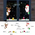 Christmas static window clings set featuring Santa Claus reindeer and snow house decor - Santa and Reindeer (HL-SDTZ18-041)