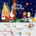 Stickers de Noël électrostatiques avec Père Noël, traîneau de rennes et bonhommes de neige - Style Père Noël et Traîneau de Renne (HL-SDTZ18-040)