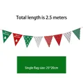 Ghirlanda natalizia da 2,5 m con scritta Merry Christmas e motivi festivi di alberi - Stile Strisce Rosse Verdi Bianche Albero di Natale (2)