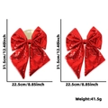 Fiocco con paillettes rosse per regali di Natale e decorazioni festive per feste - Rosso